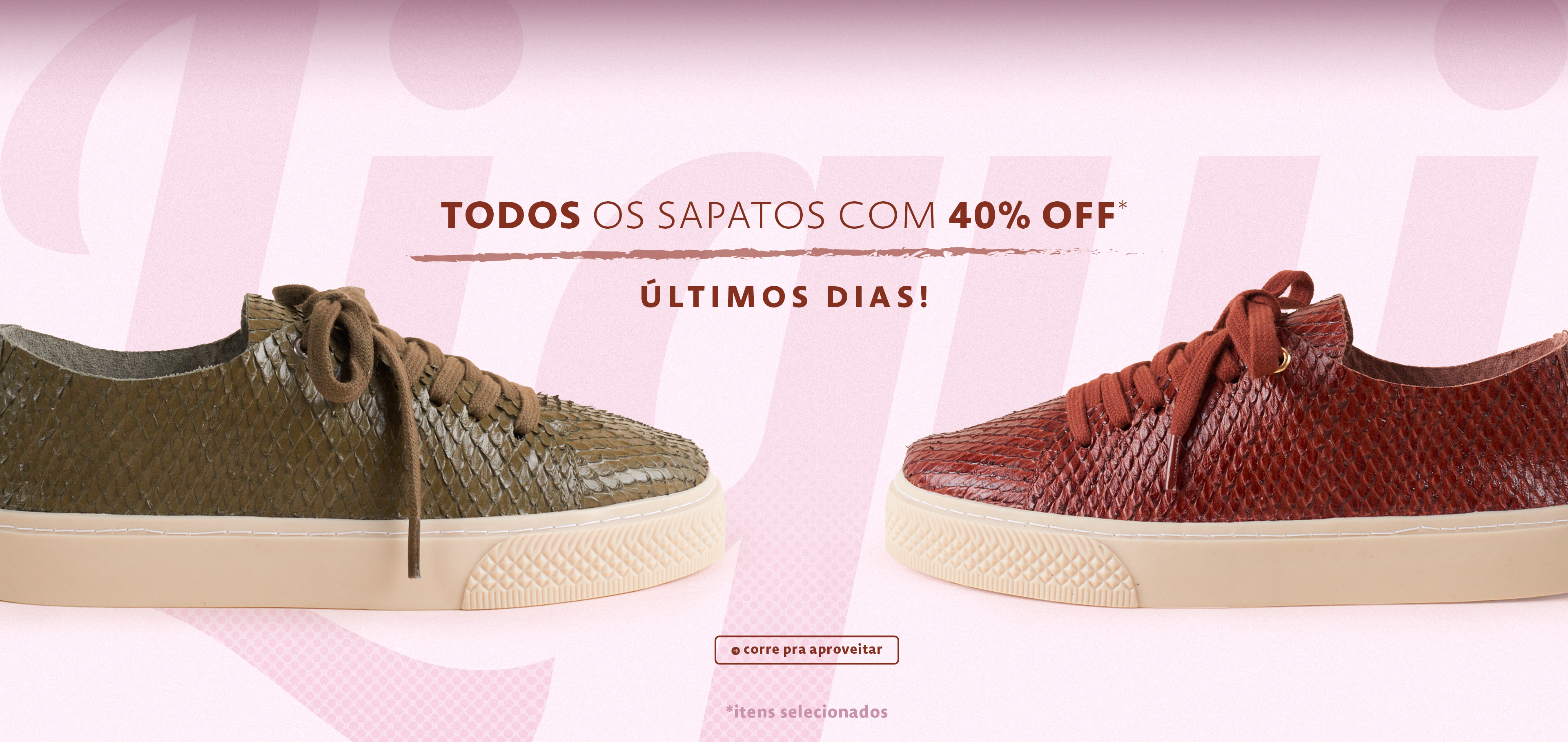 Flash sale sapatos com 40off